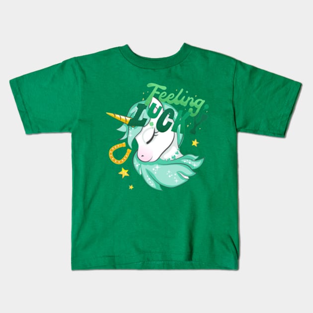 my little artax feeling lucky st patricks day Kids T-Shirt by soft and timeless